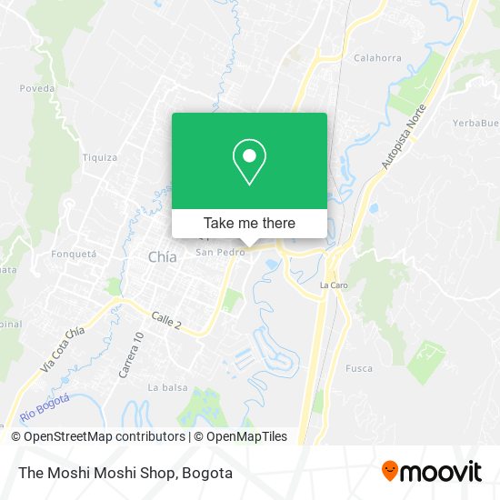 The Moshi Moshi Shop map