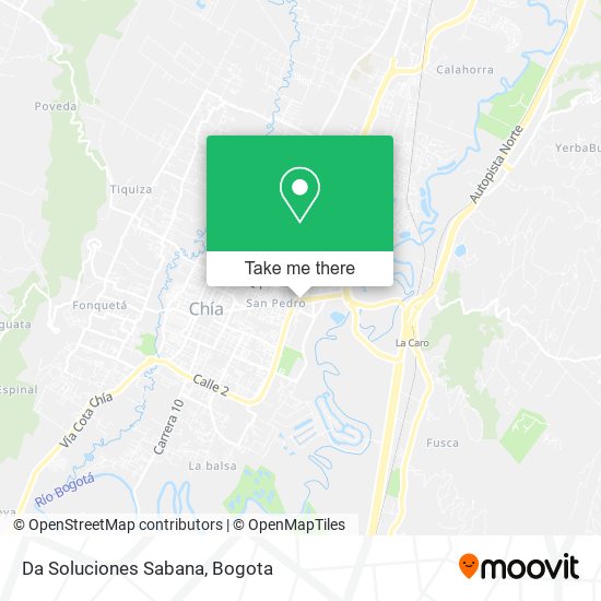 Mapa de Da Soluciones Sabana