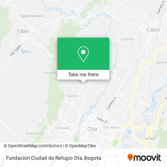 Fundación Ciudad de Refugio Dta map