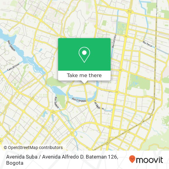 Mapa de Avenida Suba / Avenida Alfredo D. Bateman 126