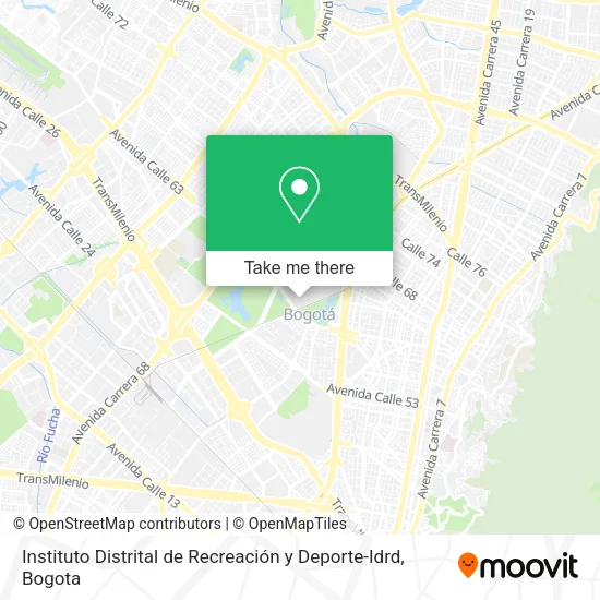 Mapa de Instituto Distrital de Recreación y Deporte-Idrd