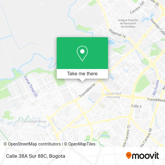 Calle 38A Sur 88C map
