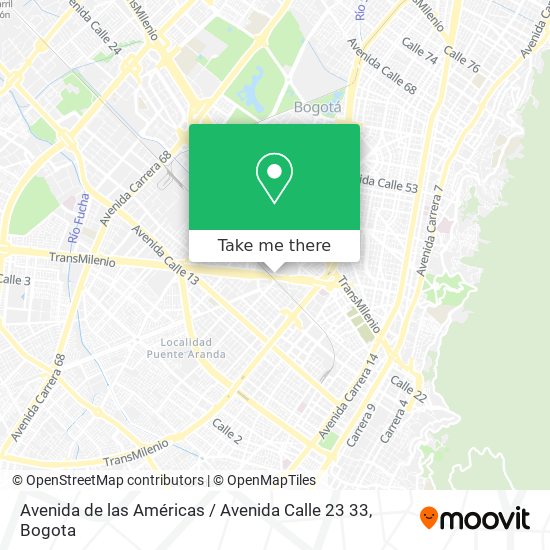 Mapa de Avenida de las Américas / Avenida Calle 23 33