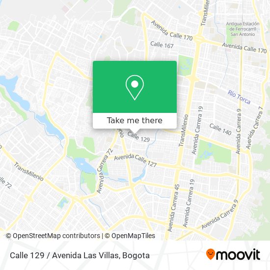 Calle 129 / Avenida Las Villas map
