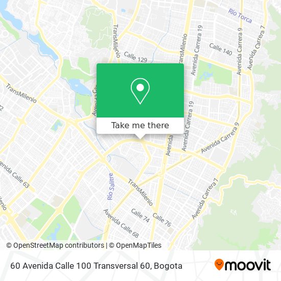 60 Avenida Calle 100 Transversal 60 map