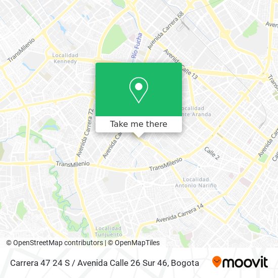 Mapa de Carrera 47 24 S / Avenida Calle 26 Sur 46