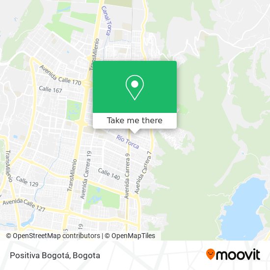 Positiva Bogotá map
