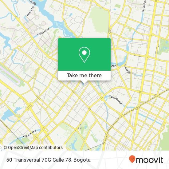 Mapa de 50 Transversal 70G Calle 78