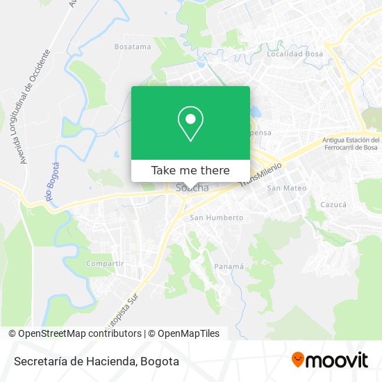 Secretaría de Hacienda map