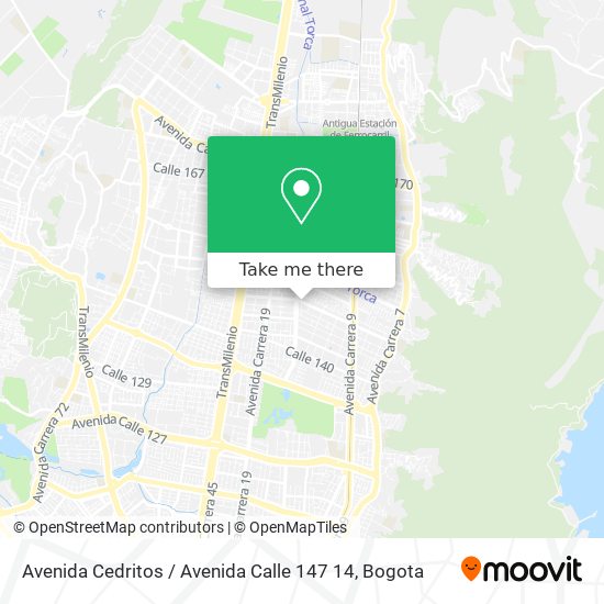 Avenida Cedritos / Avenida Calle 147 14 map