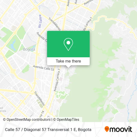 Calle 57 / Diagonal 57 Transversal 1 E map