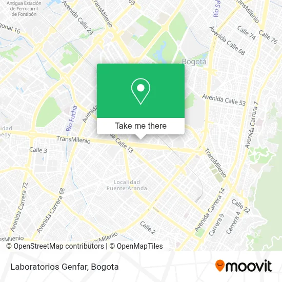 Laboratorios Genfar map