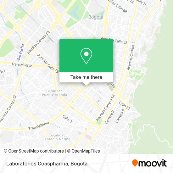 Laboratorios Coaspharma map