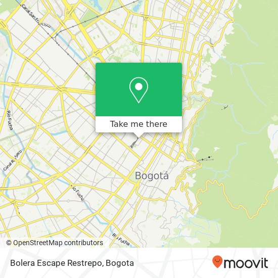 Bolera Escape Restrepo map