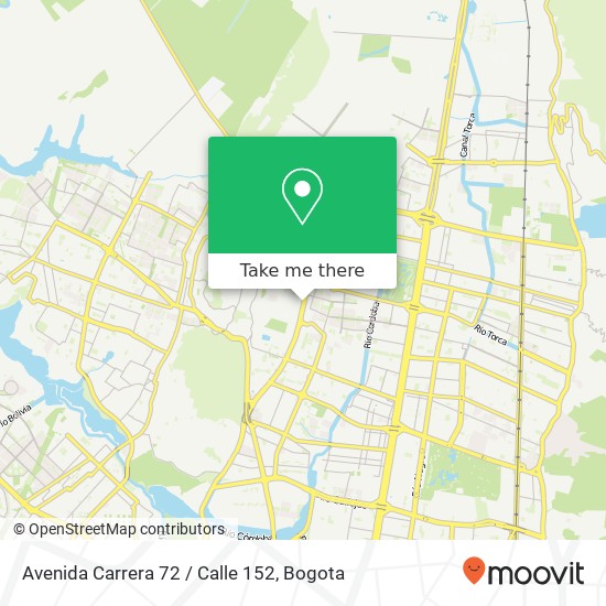 Avenida Carrera 72 / Calle 152 map