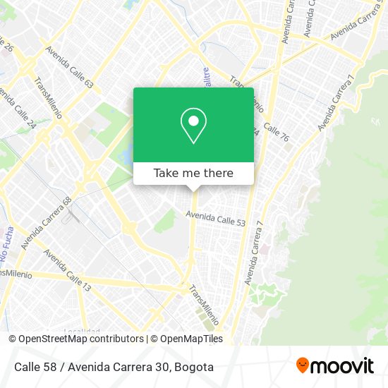 Calle 58 / Avenida Carrera 30 map