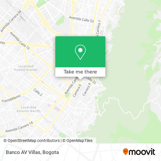 Banco AV Villas map