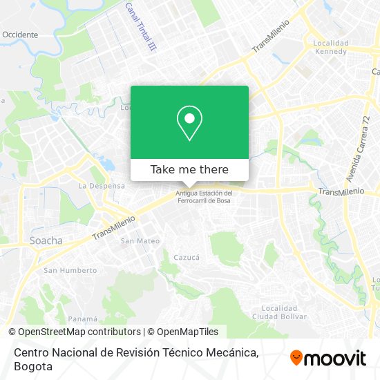 Centro Nacional de Revisión Técnico Mecánica map