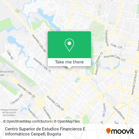 Mapa de Centro Superior de Estudios Financieros E Informáticos Cenpefi