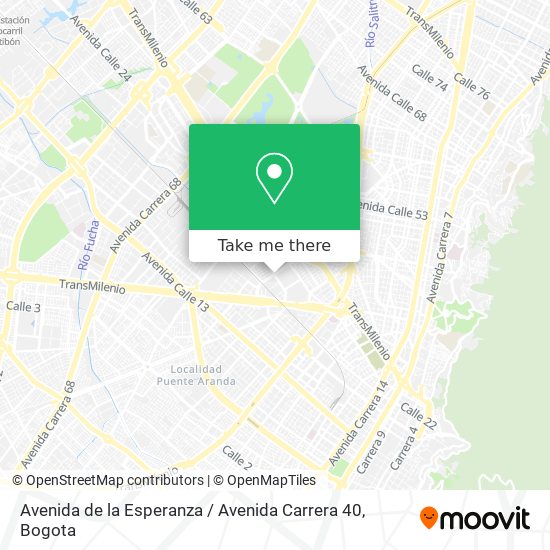 Avenida de la Esperanza / Avenida Carrera 40 map