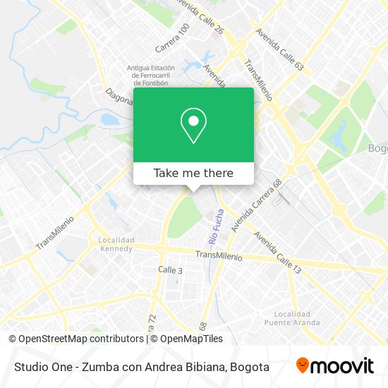 Studio One - Zumba con Andrea Bibiana map