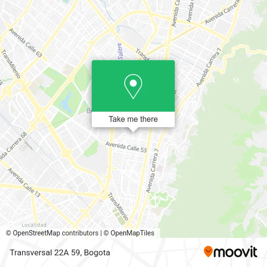 Mapa de Transversal 22A 59