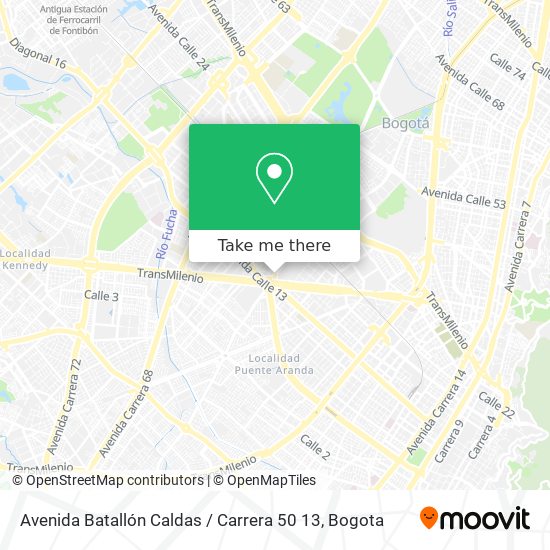 Avenida Batallón Caldas / Carrera 50 13 map