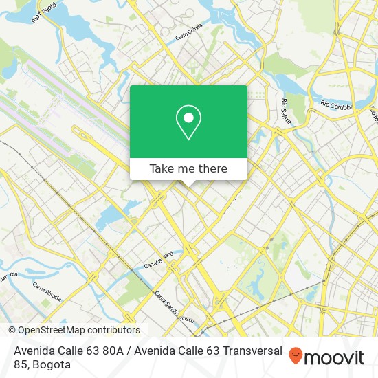 Mapa de Avenida Calle 63 80A / Avenida Calle 63 Transversal 85