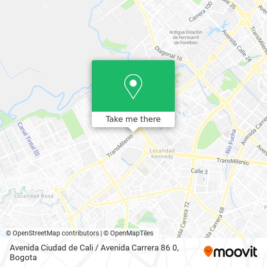 Mapa de Avenida Ciudad de Cali / Avenida Carrera 86 0