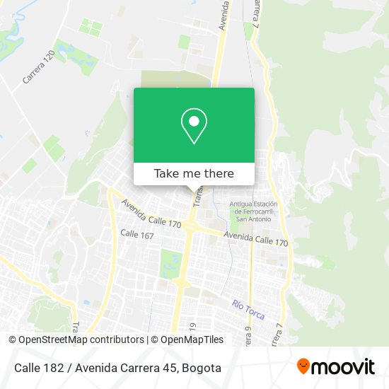 Calle 182 / Avenida Carrera 45 map