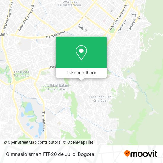 Gimnasio smart FIT-20 de Julio map