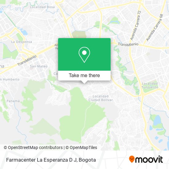 Mapa de Farmacenter La Esperanza D J