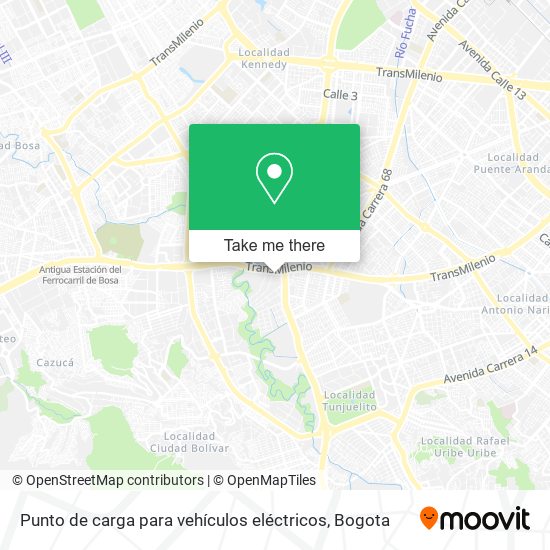 Punto de carga para vehículos eléctricos map
