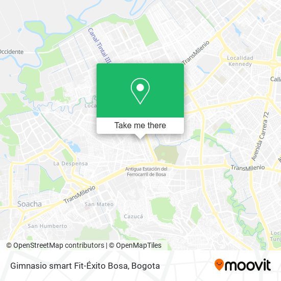 Mapa de Gimnasio smart Fit-Éxito Bosa