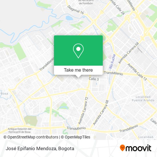 José Epifanio Mendoza map