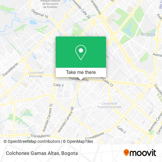 Mapa de Colchones Gamas Altas
