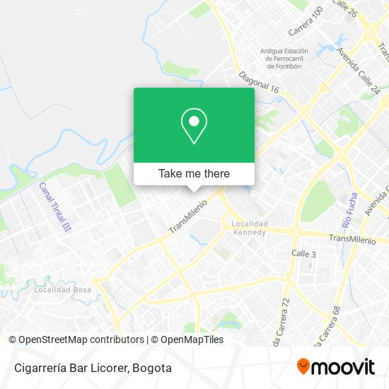 Mapa de Cigarrería Bar Licorer
