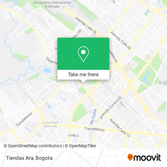 Tiendas Ara map