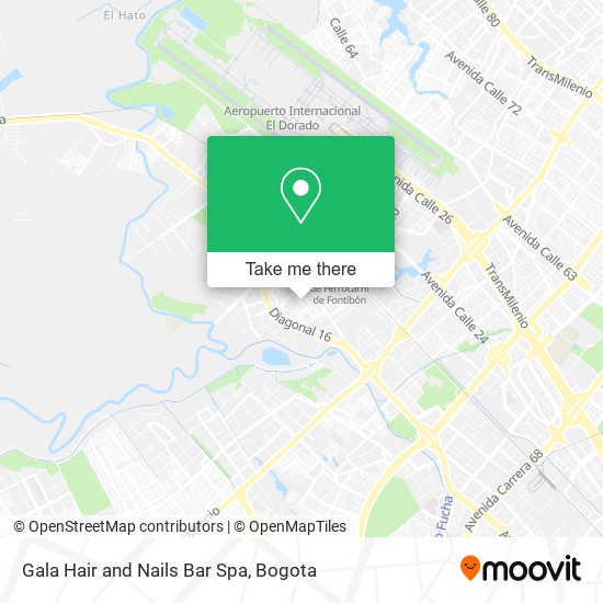 Gala Hair and Nails Bar Spa map