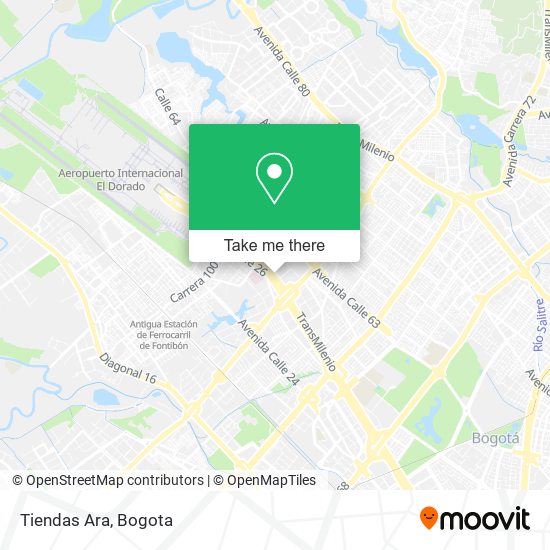 Tiendas Ara map