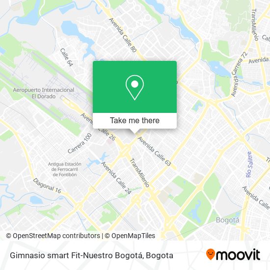Gimnasio smart Fit-Nuestro Bogotá map