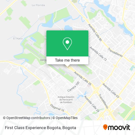 First Class Experience Bogota map