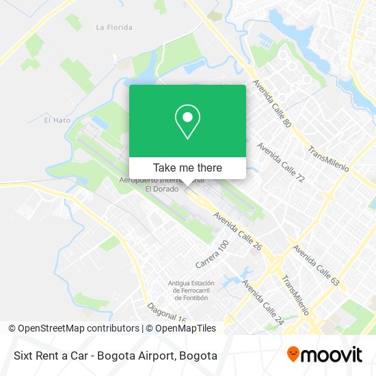 Sixt Rent a Car - Bogota Airport map