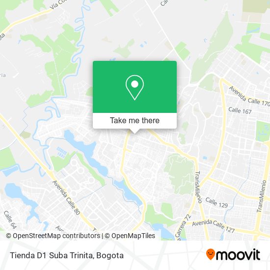 Tienda D1 Suba Trinita map