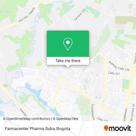 Mapa de Farmacenter Pharma Suba