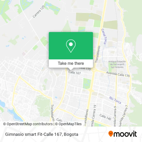 Gimnasio smart Fit-Calle 167 map
