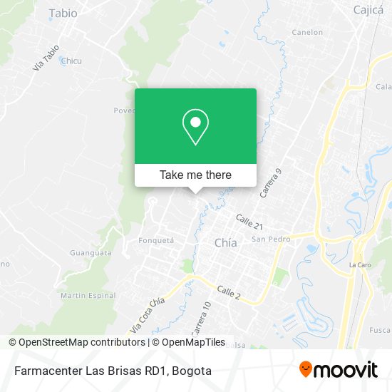 Mapa de Farmacenter Las Brisas RD1