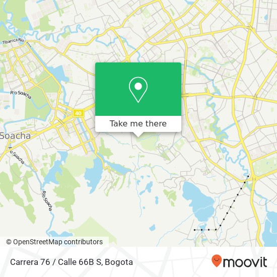 Mapa de Carrera 76 / Calle 66B S