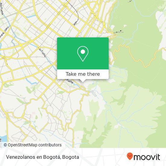 Mapa de Venezolanos en Bogotá