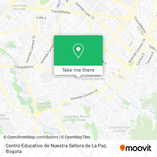 Mapa de Centro Educativo de Nuestra Señora de La Paz